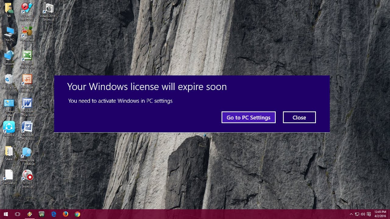 windows license expires windows 10
